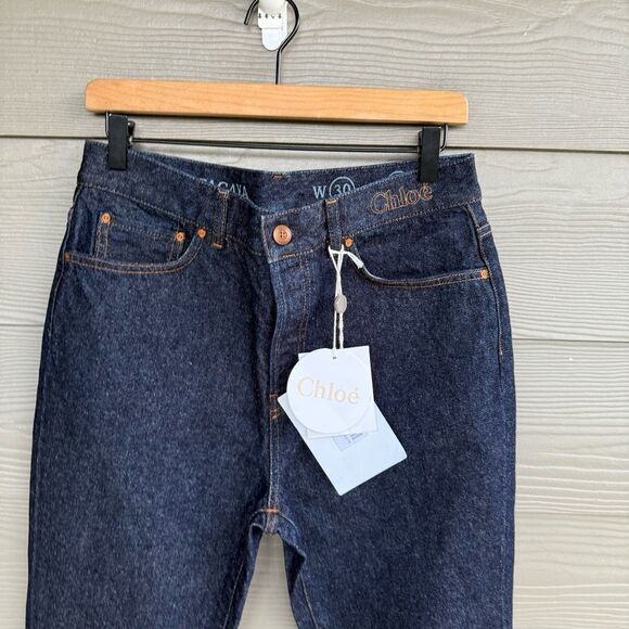Chloe NWT Papaya straight leg embroidered jeans - Picture 5 of 15